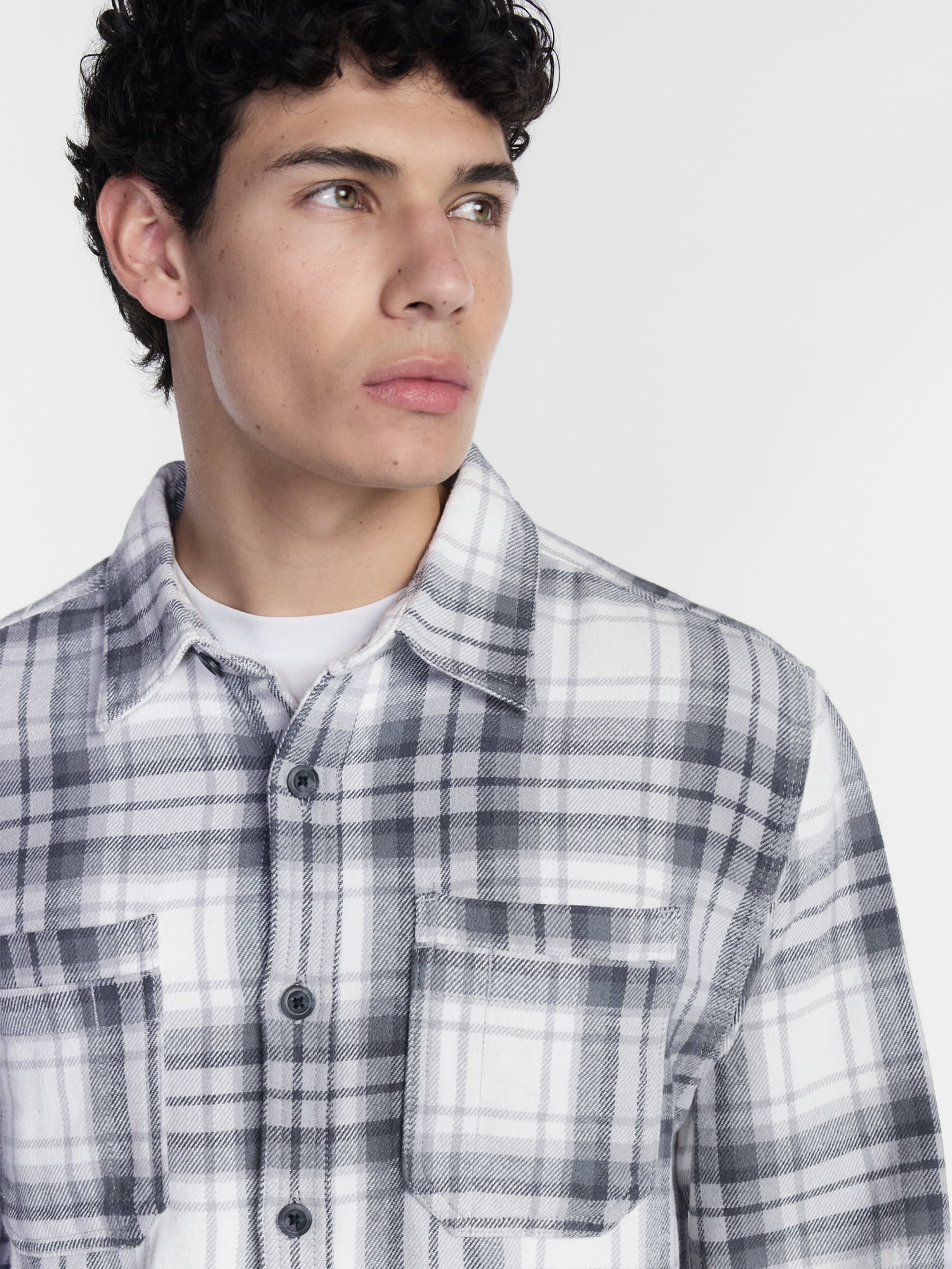 Brahma Men's Work Flannel Shirt with Long Sleeves, Sizes S-3XL