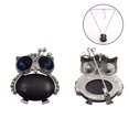 thumbnail image 1 of Brooch Pin Stylish Fashion Dual-Purpose Rhinestone Owl Shape Pendant Necklace Lapel Pin Animal Brooch with Chain, 1 of 10