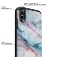 thumbnail image 4 of FINCIBO Black Hybrid Case Hard Plastic TPU Slim Back Cover for Apple iPhone XS Max 6.5", Purple Green Pink Marble, 4 of 8