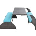 thumbnail image 6 of Versatile Blue Outdoor : Changes To 4 Seats & Table, Made Of Material : Converts , Iron Inner Frame, Foam Filled Cushions, 6 of 6