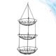 thumbnail image 4 of Cesta de frutas de hierro de 3 niveles de estilo europeo, cesta colgante de metal hueca para almacenar verduras para el hogar, 4 of 7