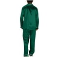 thumbnail image 7 of Men's Classic Satin Pajama Set Long Sleeve Silk Satin Sleepwear Button Down Smooth 2-Piece Pjs Set, 7 of 7