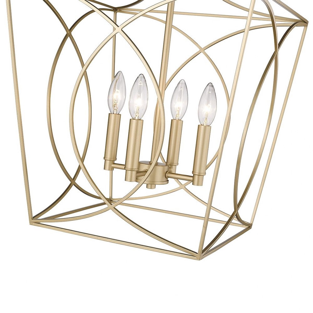 Millennium Lighting  Tracy 4 Light Pendant Fixture in Multiple Finishes 21 Inch - Painted Modern Gold