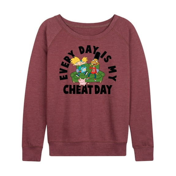 Hey Arnold! - Cheat Day - Women's Lightweight French Terry Long Sleeve Shirt