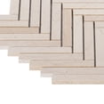 thumbnail image 5 of Sample - Beige Cream Crema Marfil Marble Stone Herringbone Mosaic Tile Kitchen Backsplash, 5 of 6