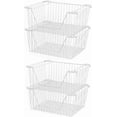 thumbnail image 2 of Stackable Storage Baskets Sturdy Metal Wire Freezer Bins Cabinet Organizer for Pantry Home Kitchen Organization, 2 of 6