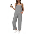 thumbnail image 6 of CHUMUD Cotton Linen Two Piece Sets for Women Petite Wide Leg Pants Set Summer Outfits Sleeveless Spaghetti Strap Cami Tank Top Trousers Matching Sets Casual Going Out Vacation, 6 of 6