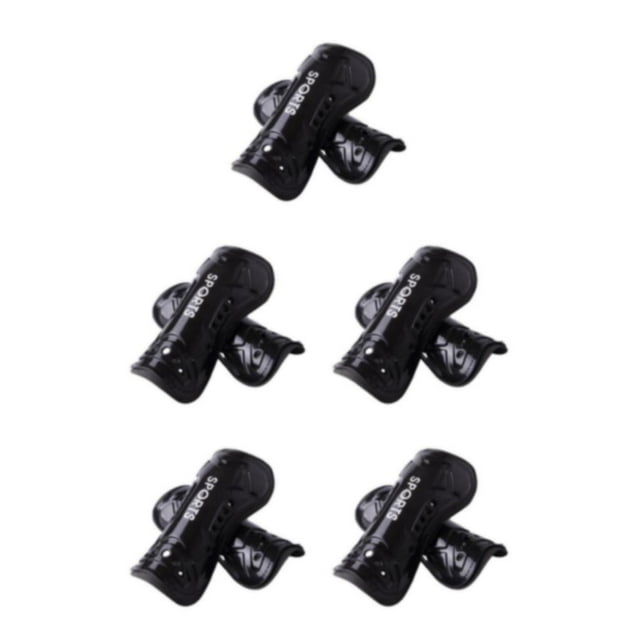 Baohd Protection de Mollet de Construction Durable pour l'Entraînement de Football Adulte Réglable Jambes de Protection Manches Adulte Noir 5Set