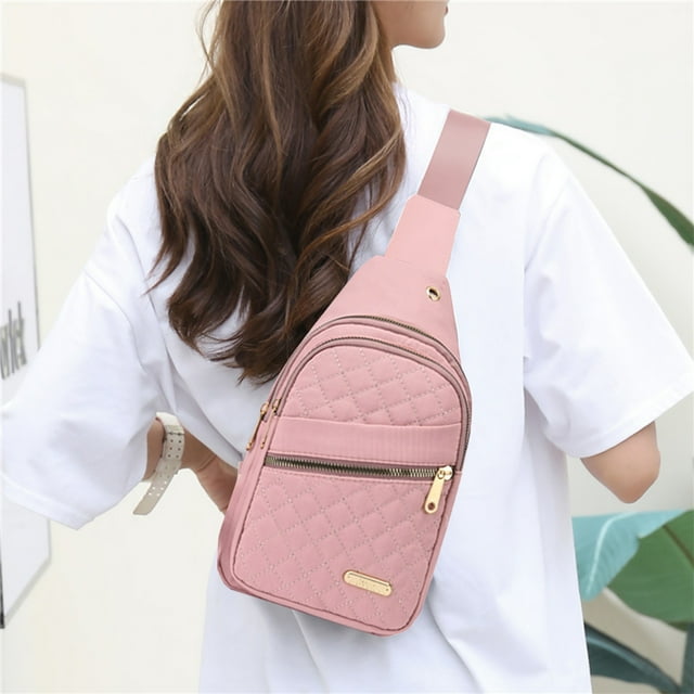 Meitianfacai Shoulder Crossbody Backpack - Fashionable Embroidery Diamond Bag, Grand Capacity Watertight Travel Bag with Data Hole