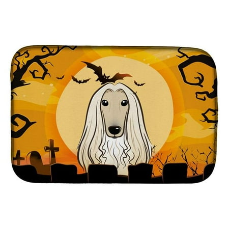

Halloween Afghan Hound Dish Drying Mat
