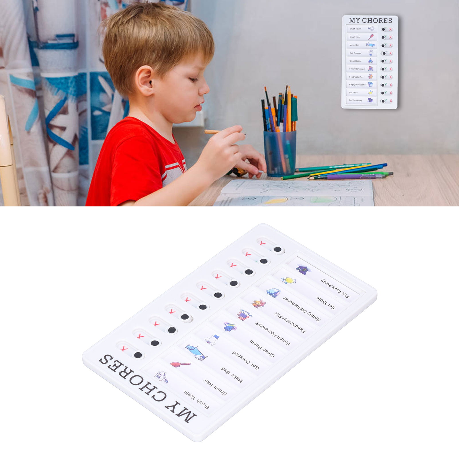 3 Pcs to Do List Checklist Board, BetterJonny Chore Chart for Adults Daily  Schedule for Kids Chore Chart Memo Checklist Board Detachable Reusable