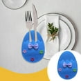 thumbnail image 4 of JingChun Clearance Under $2.00 Easter Eggs Utensil Cutlery Pouch Bags Silverware Bag 7.6x5.5 Inch Utensil Sleeve for Knife forks Easter Table Decoration, 4 of 7
