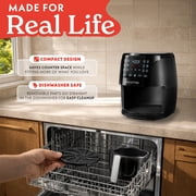 Gourmia Air Fryer - 6 Quart Capacity, 12 Presets, Black