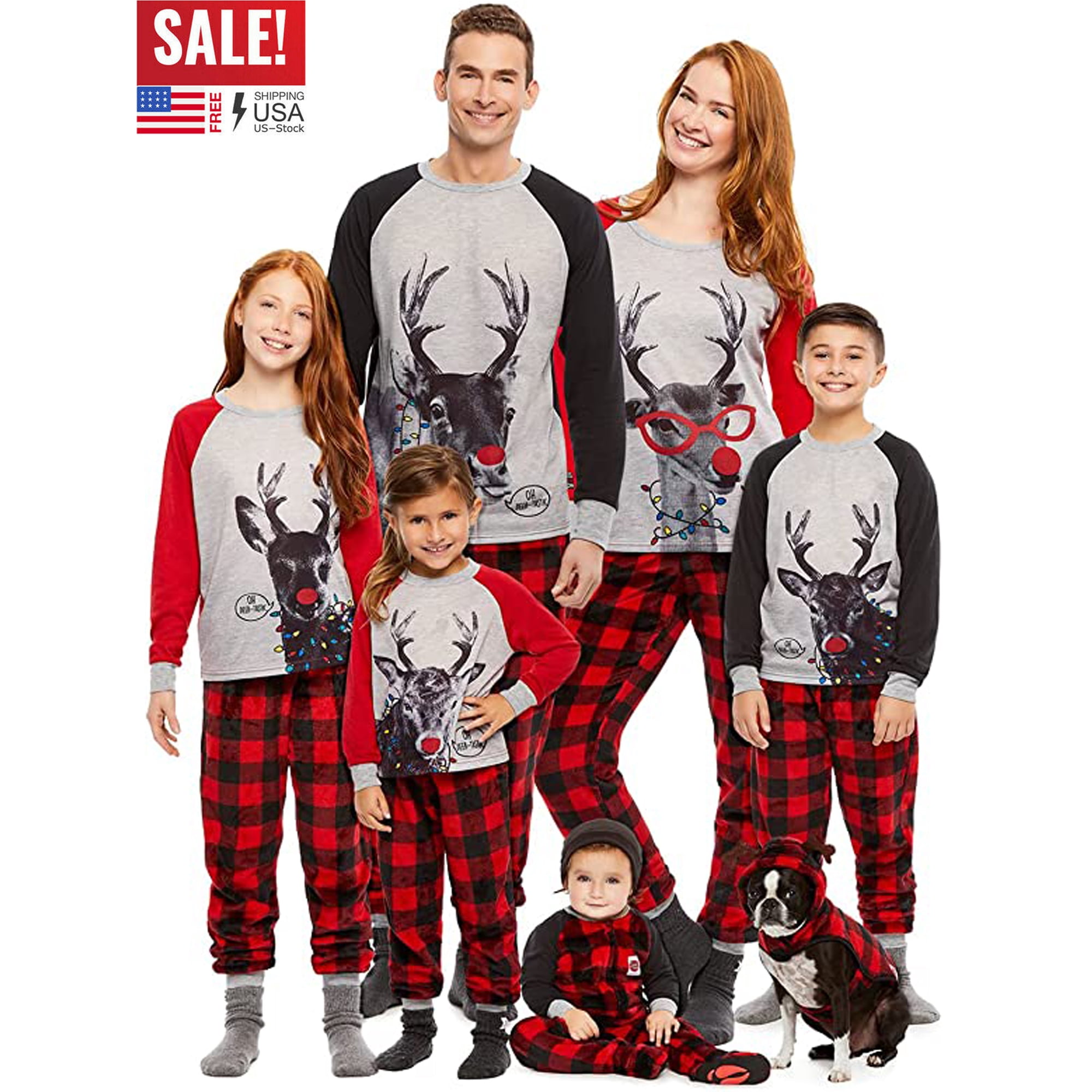 Caitzr Family Pajamas Set Matching Family Christmas Printed Pjs Family Jammies Long Sleeve Sleepwear Sets For Baby Boys Girls And Adults Other