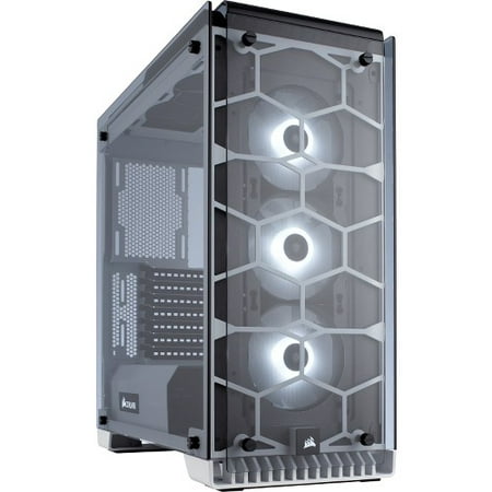 Corsair Crystal Series 570X RGB ATX Mid-Tower Case - White - Mid-tower - White - Steel, Tempered Glass - 4 x Bay - 3 x 4.72