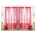 thumbnail image 7 of J&V TEXTILES 4-Pieces Sheer Solid Sheer Window Curtains 84 - Window Treatment Rod Pocket Voile Drape/Panel Sets for Patio Door GOLD, 7 of 7