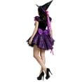 thumbnail image 4 of Women Halloween Purple Gothic Court Dress Set,Women 2 Piece Purple Black Gothic Dress with Hat, Suitable for Themed Party and Stage Show, 4 of 6