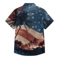 thumbnail image 4 of Hogleaql Mens Patriotic 4th Of July Shirts 4th Of July American Flag Graphic Short Sleeve Shirts Collared Button Trendy Beach Casual Outfits Deep Red 3XL, 4 of 6