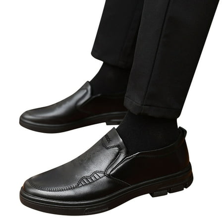 Mens Casual Oxfords Comfortable PU Leather Formal Works Shoes Fashion Tuxedo Mens Dress Shoes