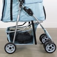 thumbnail image 3 of VIVO Four Wheel Pet Stroller / Cat & Dog Foldable Carrier Strolling Cart Blue, 3 of 8