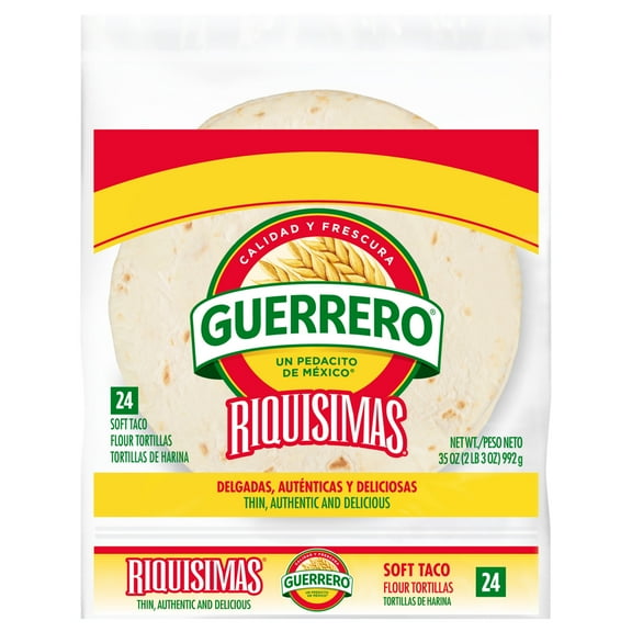 Guerrero Riquisimas Flour Tortillas, Soft Taco Size, 24 Count