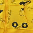 thumbnail image 5 of Zanarzt Toddler Zip Up Hoodie Little Boys Fleece Jacket Cartoon Dinosaur Hooded Outerwear Toddler Fall Spring Warm Clothes Yellow,4-5 Years, 5 of 7