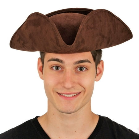 Adult Deluxe Faux Suede Tricorne Tri-Corner Tricorn Pirate Colonial Costume Hat