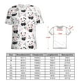 thumbnail image 2 of Panda Floral Pattern Women's T-Shirt Short Sleeve T Shirts Tops Tee Ladies Loose T, 2 of 7