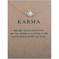 thumbnail image 1 of Circle Crystal Clavicle Chain Card Necklace Personalized Jewelry Gift Holiday Necklace, 1 of 9