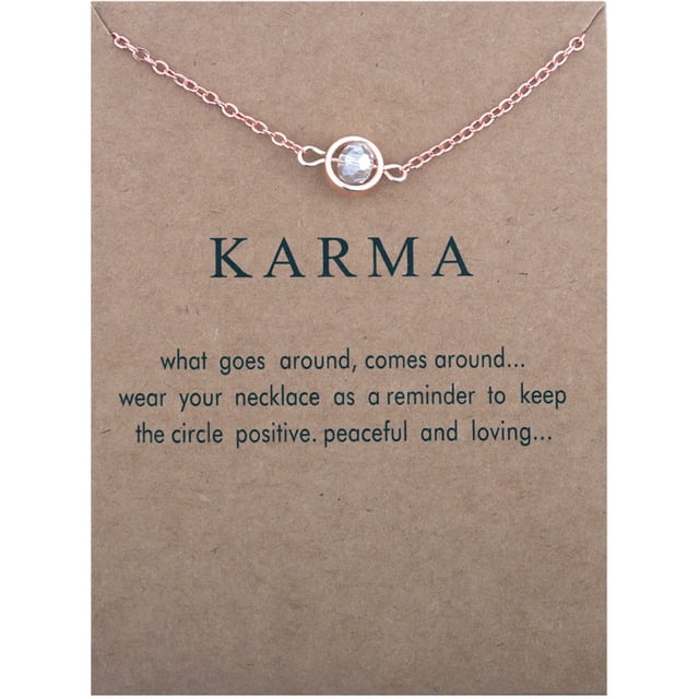 Circle Crystal Clavicle Chain Card Necklace Personalized Jewelry Gift Holiday Necklace