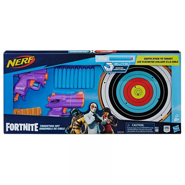 NERF FORTNITE トイガン 7セット プラス ストライク9ターゲット Fortnite Targeting Set with 2 Micro Blasters Suction Darts Stick
