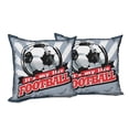thumbnail image 6 of Ambesonne Sports Throw Pillow Cover 2 Pack, Grungy Football Pop Art, 20", Blue Black Red, 6 of 6