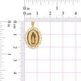 thumbnail image 4 of 14k Yellow Gold, Color Image Over Gold Virgin Mary Religious Pendant Oval Charm 13mm with 20" Dainty Neck Chain, 4 of 9