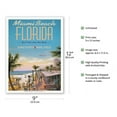 thumbnail image 2 of Miami Beach Florida - Eastern Airlines - Just 10 hrs from New York - Vintage Airline Travel Poster by Kerne Erickson - Master Art Print (Unframed) 9in x 12in, 2 of 4