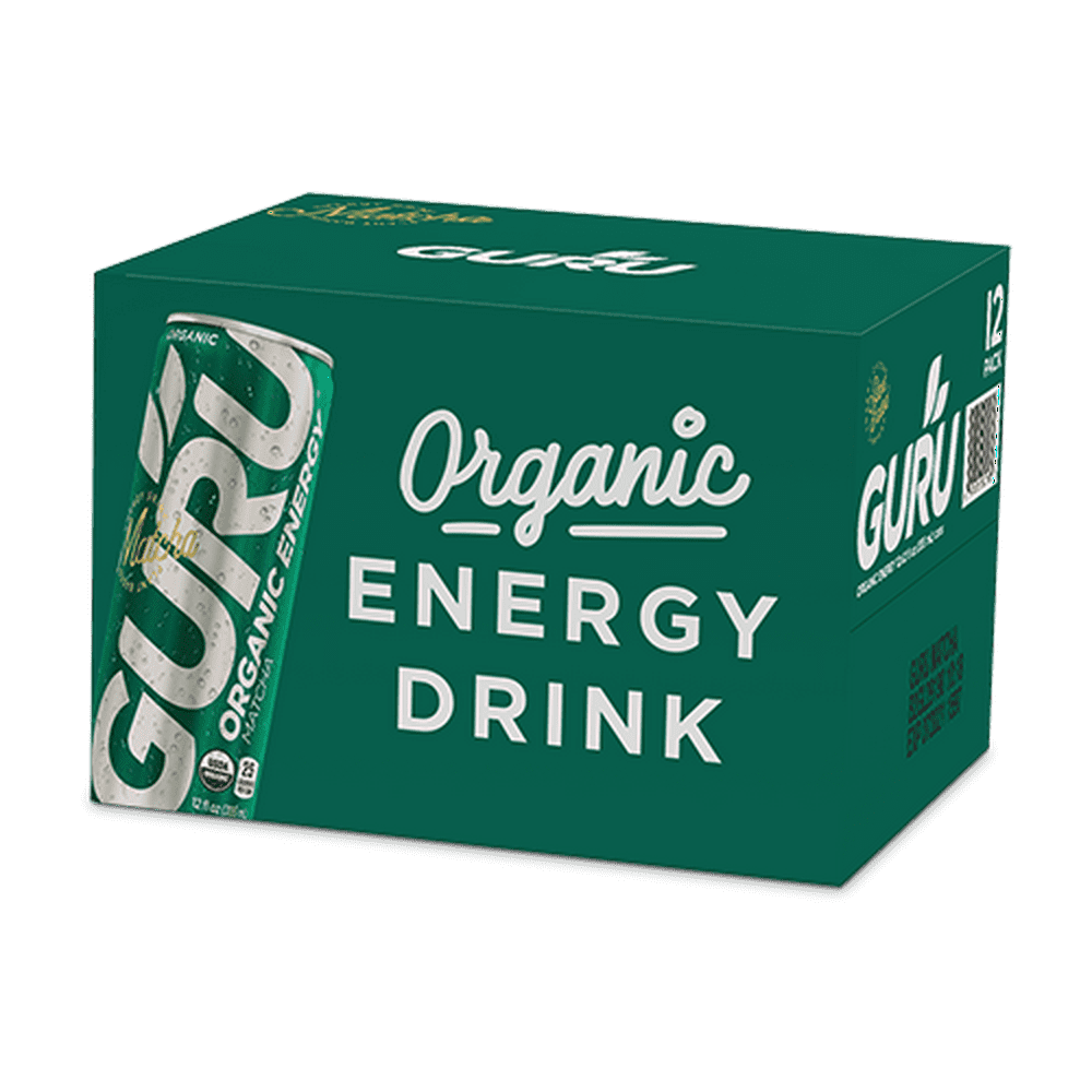 (12 Cans) GURU Matcha Energy Drink, 12 fl oz
