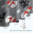 thumbnail image 6 of Gray Christmas Snowman Pattern Shower Curtain 72"x72" ,Bathroom Decorative Shower Curtains Set with 12 Hooks,Modern Waterproof Washable Shower Curtain, 6 of 6