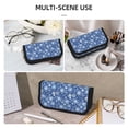 thumbnail image 5 of Fotbe whiet Snowflake blue background Pattern Pencil Case,Canvas Pen Case, Multi- Slot Pencil Pouch, Portable Pencil Bag, Pen Case for& Office, Makeup Bag ,Zipper Pouch, 5 of 6