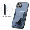 thumbnail image 2 of Dteck Case for iPhone 15 Plus,Shockproof Carbon Fibre Pattern Leather Case Card Slots Wallet Folding Bracket Stand Cover for iPhone 15 Plus,Blue, 2 of 7