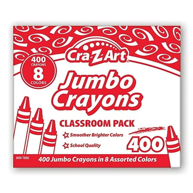 Larose Industries Jumbo Crayon Class Pack, Assorted Color - Box of 400