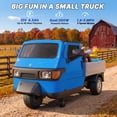 thumbnail image 3 of Wisairt 12V Kids Ride on Toys, Powered 3-Wheel Ride on Cars for Toddlers, Licensed PIAGGIO Electric Car with Remote Control, Wireless Audio, Music, LED Lights, 3 Speeds, Blue, 3 of 11