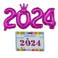 thumbnail image 1 of LCXmlly Party Photo Backdrop Bright Color Number Balloon Decoration Inflatable Widely Used 2024 New Year Party Ornament, 1 of 9