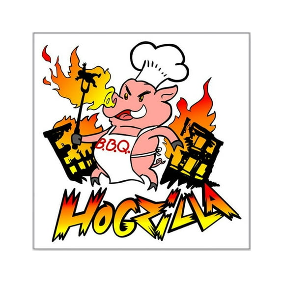 CafePress - Hogzilla Square Sticker 3 X 3 - Square Sticker 3" x 3"