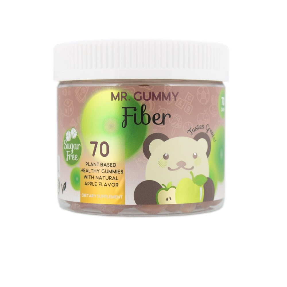 Mr Gummy Vitamins Sugar Free Fiber Supplement Apple Flavored Gummies