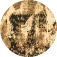 thumbnail image 1 of Ahgly Company Indoor Round Abstract Brown Modern Area Rugs, 4' Round, 1 of 4