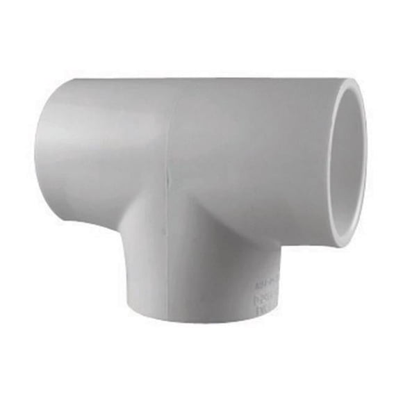 Schedule 40 PVC Pressure Tee, White, 4 In. - PVC 02400 2000HA