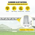 thumbnail image 4 of STAWAY Serre Fil à Bascule & Verrou à Ressort en Alliage d'Aluminium U-Canal 6.56 Pieds - Durable, Installation Facile, Résistant aux Intempéries pour Film Plastique & Toile d'Ombrage, 4 of 9