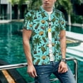 thumbnail image 6 of KLL Pineapple Sea Turtle for Men's Baseball Shirts,Short Sleeve Casual Shirts Button Down Shirt for Men Beach Summer Wedding Shirt-4X-Large, 6 of 7