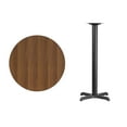 thumbnail image 5 of Flash Furniture 30'' Round Walnut Laminate Table Top with 22'' x 22'' Bar Height Table Base, 5 of 5