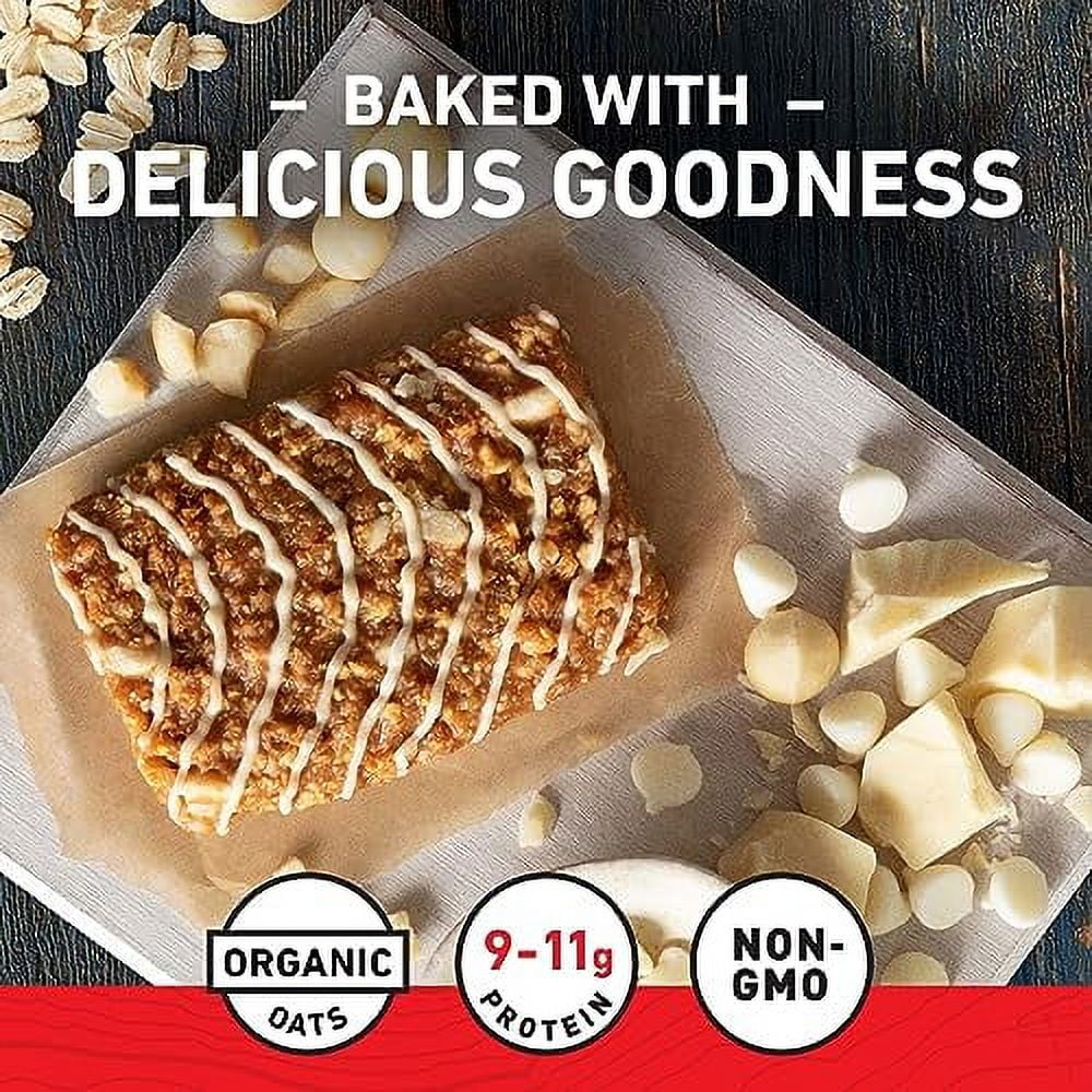 CLIF BAR - White Chocolate Macadamia Nut Flavor - Made with Organic Oats - Non-GMO - Plant Based - Energy Bars - 2.4 oz. (12 Pack)