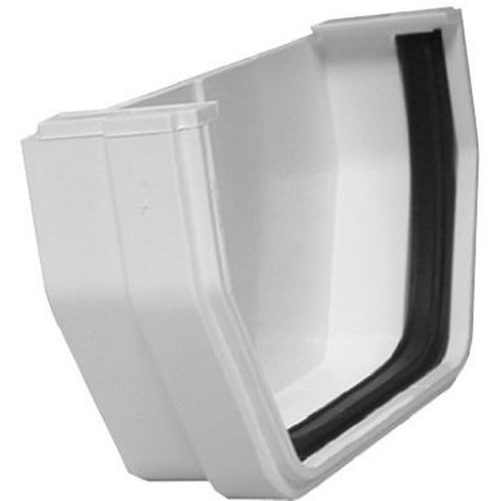 Genova 4PK White Vinyl Outside End Cap Used To End A Gutter Run